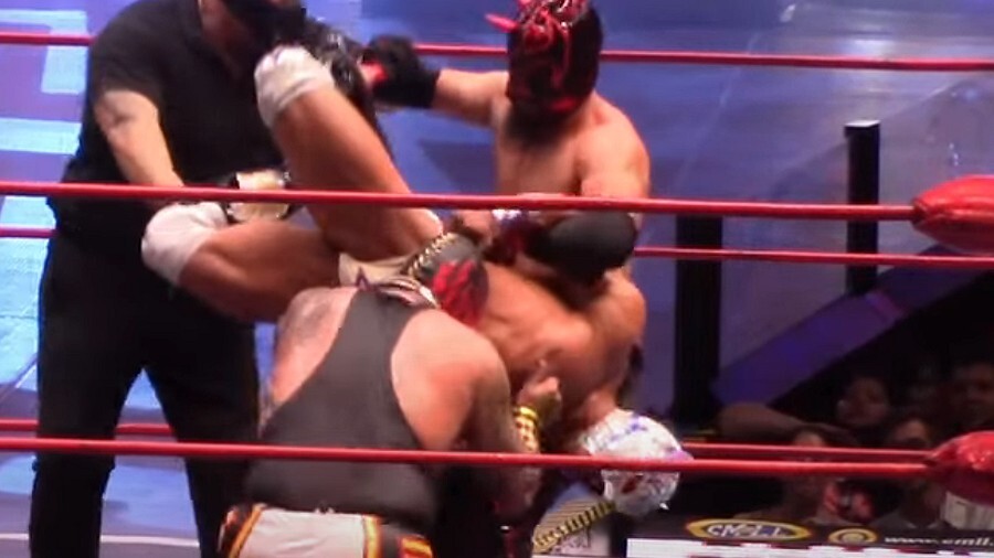 Astral and Electric VS Raider and Inquisitor, CMLL
