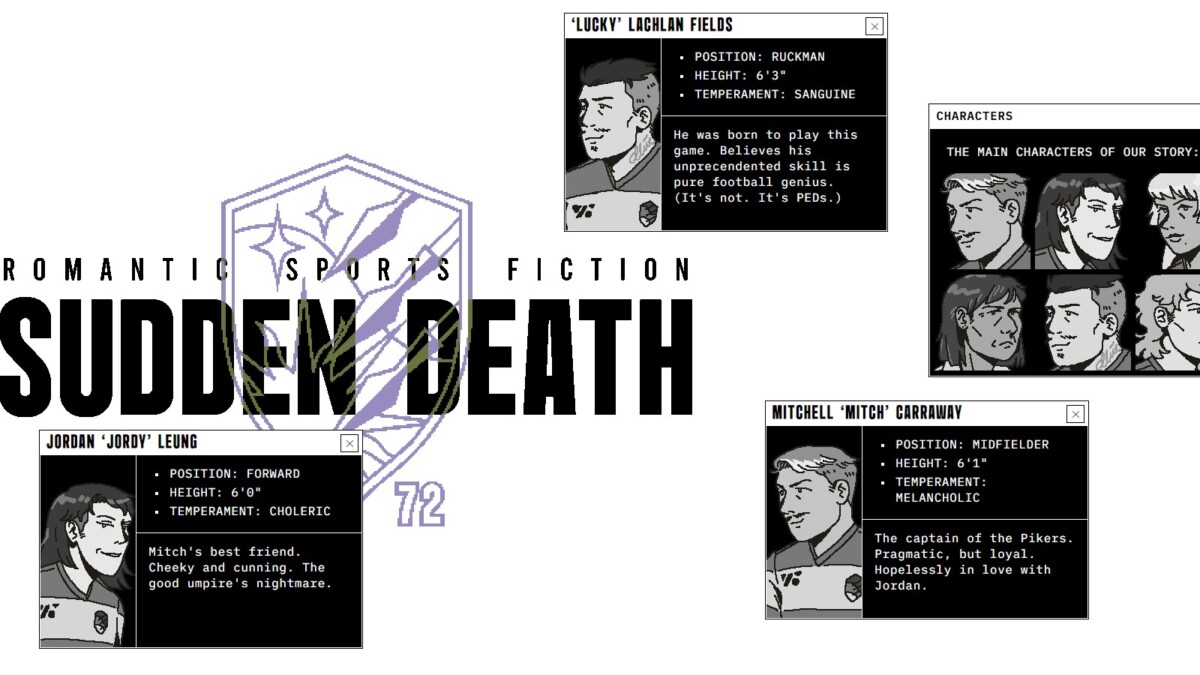 The frequent employment of moveable and clickable windows gives the reader the feeling they experience SUDDEN DEATH's story through tabloids and comment sections.